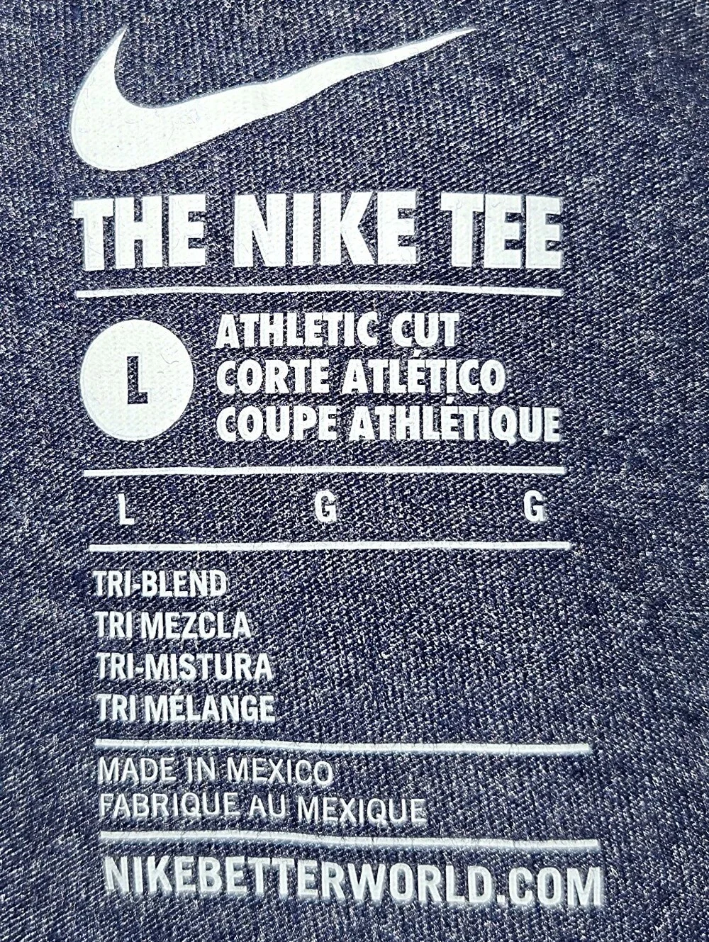 Nike Seattle Mariners Heather Blue V Neck Compass Logo Short Sleeve Tee Large